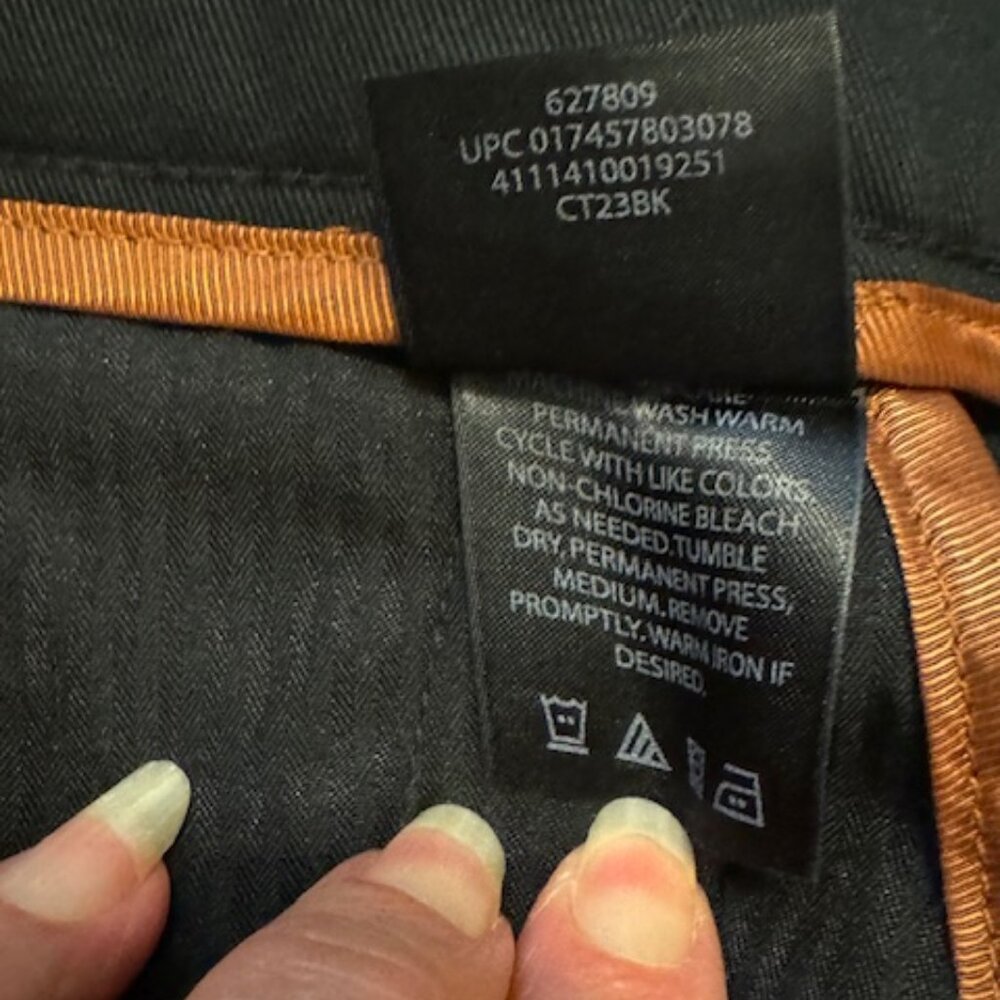 Haggar Pants Pleated Front Classic Fit  Black 36 x 34 - Picture 6 of 6
